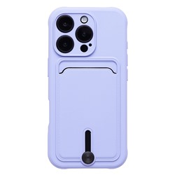 Чехол-накладка - SC304 c картхолдером для "Apple iPhone 16 Pro" (light violet) (234447)