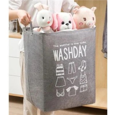 Корзина для вещей на завязках "Washday" коричневая