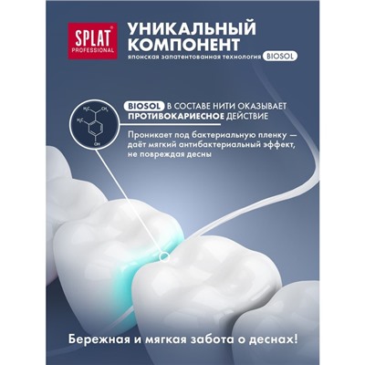 Зубная нить Splat DentalFloss, с ароматом клубники, 30 м