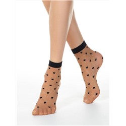 Носки женские CONTE Тонкие носки FANTASY с рисунком &quot;сердечки&quot;