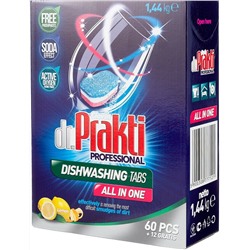 Таблетки для посудомоечных машин Dr.Prakti PROFESSIONAL All in1 (60+12 шт х 20г) 1,44кг, 777000