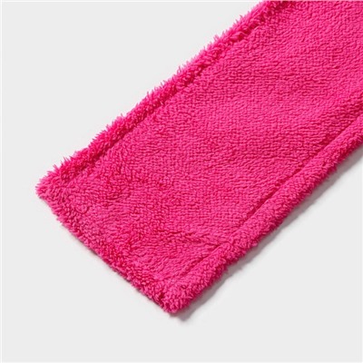 Насадка для плоской швабры Доляна, 42×12 см, микрофибра, цвет розовый