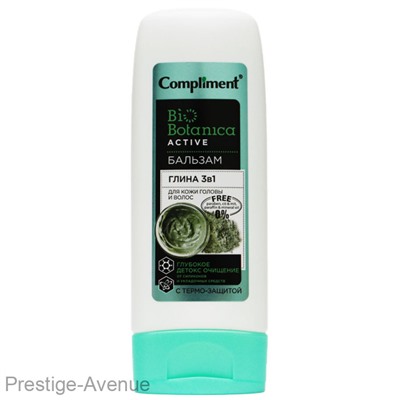 Compliment Bio Botanica active Бальзам Глина 3 в 1 для кожи головы и волос 200 ml