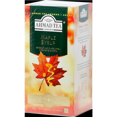 AHMAD TEA. Flavoured Collection. Maple Syrup 50 гр. карт.пачка, 25 пак.