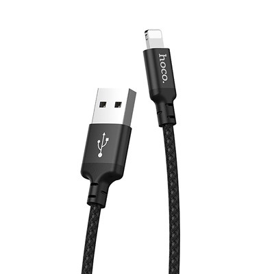 Кабель USB - Apple lightning Hoco X14 Times Speed  200см 2A  (black)