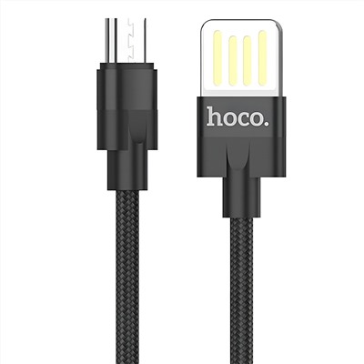 Кабель USB - micro USB Hoco U55 Outstanding (повр. уп)  120см 2,4A  (black)