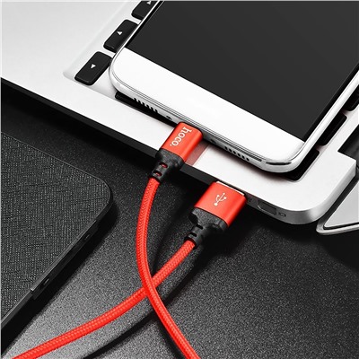 Кабель USB - Type-C Hoco X14 Times Speed  200см 3A  (red/black)