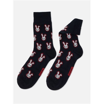 Носки мужские DiWaRi Хлопковые носки HAPPY с рисунком «Кролики»