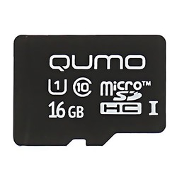 Карта флэш-памяти MicroSD 16 Гб Qumo без SD адаптера (class 10) UHS-I 3.0