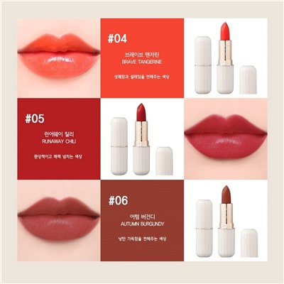 L’ocean Тинт-помада для губ / Reve Tint Stick 5 Runaway, 03 Flutter Coral, 3,5 г