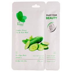 Маска + крем для лица Rosel Cosmetics Face & Neck Mask Cucumber Extract 36 + 6 g