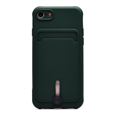 Чехол-накладка - SC304 с картхолдером для "Apple iPhone 7/iPhone 8/iPhone SE 2020" (dark green) (208662)