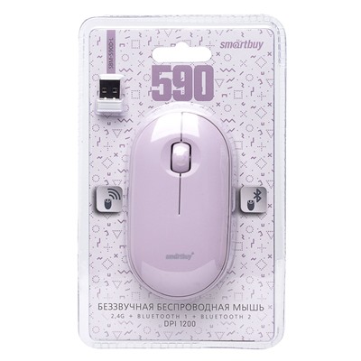 Мышь оптическая беспроводная Smart Buy SBM-590D-L (light violet)