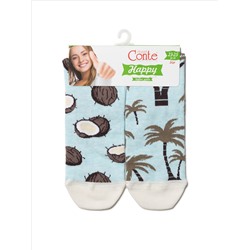 Носки женские CONTE Хлопковые носки HAPPY с рисунками &quot;Кокосы и пальмы&quot;