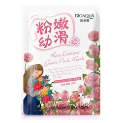 BIOAQUA Маска-салфетка для лица с розой и козьим молоком, 30 г