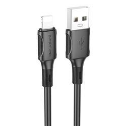 Кабель USB - Apple lightning Borofone BX80 (повр. уп.)  100см 2,4A  (black)
