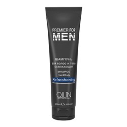 OLLIN PREMIER FOR MEN Шампунь для волос и тела освежающий 250мл/ Shampoo Hair&Body Refreshening