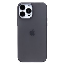 Чехол-накладка - PC091 для "Apple iPhone 13 Pro Max" (matte transparent/black) (232325)