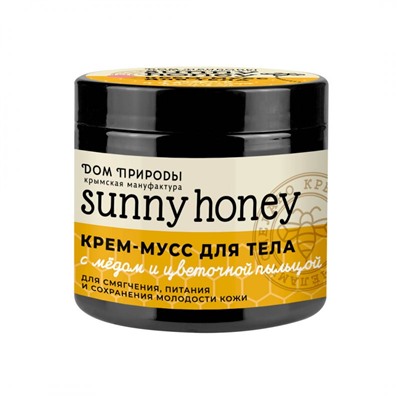 Крем-мусс для тела Мёд и цветочная пыльца Смягчение Sunny honey