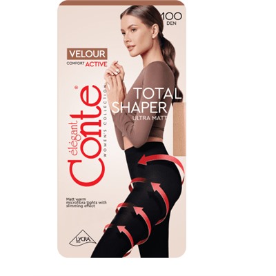 Колготки женские CONTE Плотные матовые колготки VELOUR ACTIVE 100 Lycra®