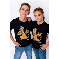 Детская футболка с принтом дракон Happy Fox