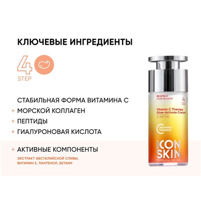 ICON SKIN КРЕМ   ДЛЯ ЛИЦА С ВИТАМИНОМ С VITAMIN C THERAPY, 30 мл