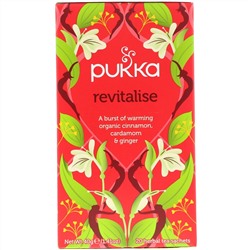 Pukka Herbs, Восстанавливающее средство, чай с натуральной корицей, кардамоном и имбирем, 20 пакетиков, 1.41 унций (40 г)