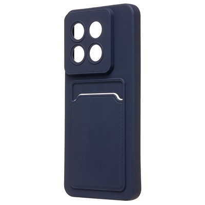 Чехол-накладка - SC337 с картхолдером для "Xiaomi 14 Pro" (dark blue) (228830)