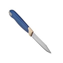 Нож кухонный с зубцами 8см, блистер, цена за 2шт., Tramontina Multicolor 23528-213