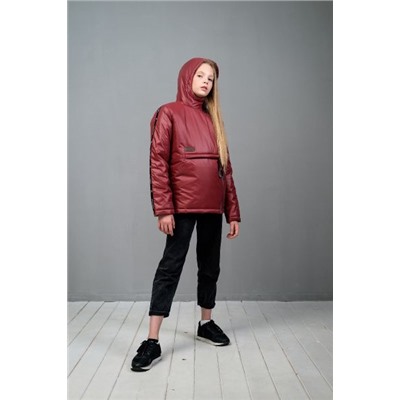 Куртка-анорак для девочки бордо