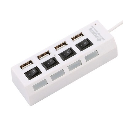 Хаб USB - HUB01 4USB (повр. уп.) (white) (206919)