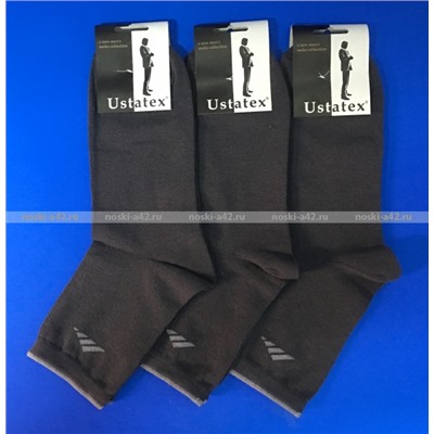ЦЕНА ЗА 5 ПАР:  носки мужские укороченные спортивные 1с20 с лайкрой темно-серые