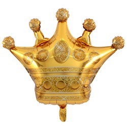 В0110 Шар фольга Корона золот.70см