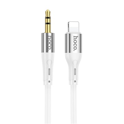 Кабель Lightning - 3.5mm Hoco UPA22 silicone  100см   (white)