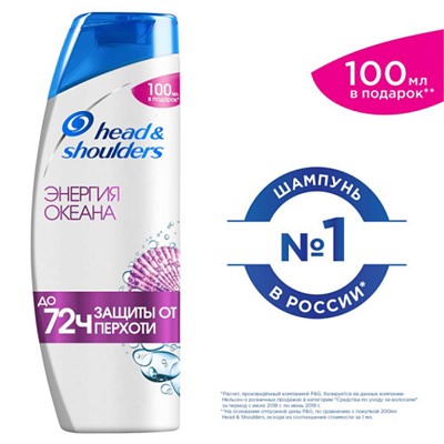 Шампунь Head&shoulders Энергия океана 400мл.