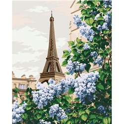 Картина по номерам 40х50 см "Сирень в Париже" живопись с красками и кистью PNB/PL-229 ФРЕЯ