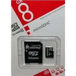 Карта памяти microsd SDHC 8GB и адаптер 2166502
