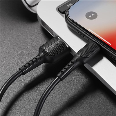 Кабель USB - Apple lightning Borofone BX16 Easy  100см 2A  (black)