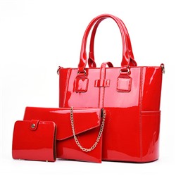 Комплект сумок из 3 предметов, арт А39, цвет:красный