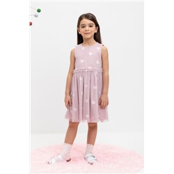 Платье для девочки Crockid КР 5734 розово-сиреневый, сердечки к449
