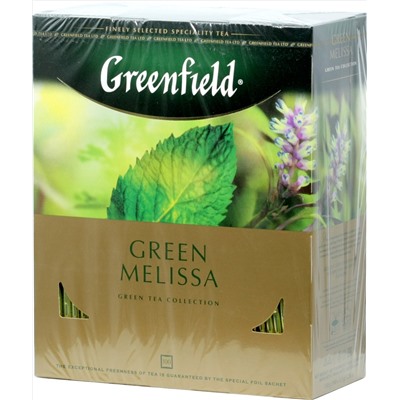 Greenfield. Green Melissa карт.пачка, 100 пак.