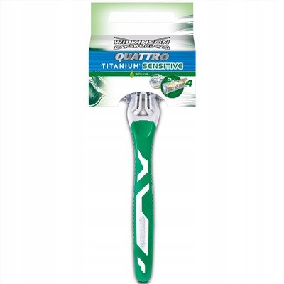 Станок для бритья одноразовый Schick (Wilkinson Sword) QUATTRO TITANIUM Sensitive (1шт.)