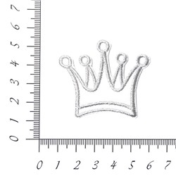 Термонаклейка "Корона" 7201 10шт серебро 5х4.6см