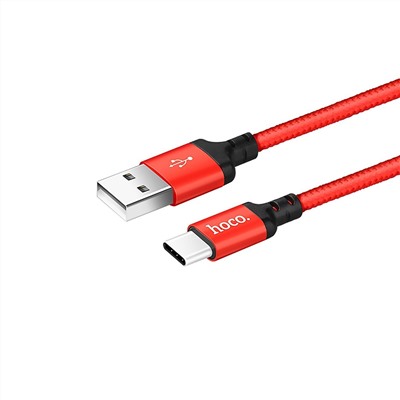 Кабель USB - Type-C Hoco X14 Times Speed  200см 3A  (red/black)