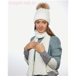 0711AV Колосок флис (54-56) (шапка+шарф) Комплект