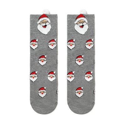 Новогодние CONTE Новогодние носки &quot;Санта-Клаус&quot; с пушистой нитью и пикотом