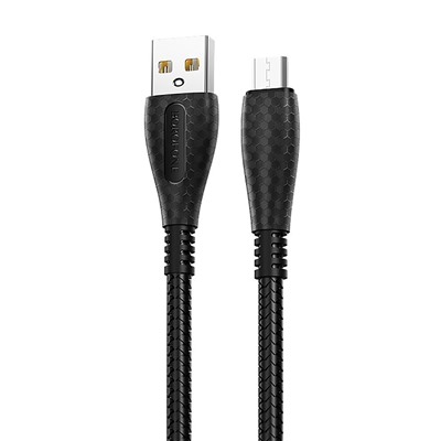 Кабель USB - micro USB Borofone BX38 Cool  100см 2,4A  (black)