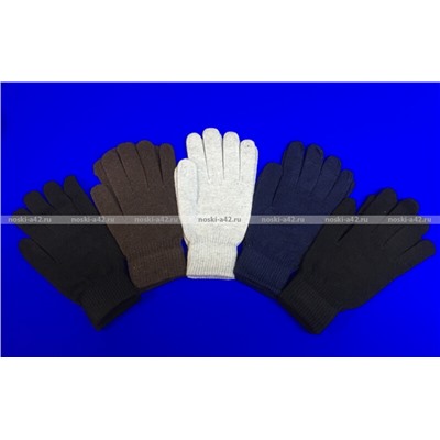 ЦЕНА ЗА 4 ШТУКИ: Фламинго перчатки женские гладкие с начесом ассорти арт 2131