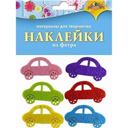 Декоративные наклейки из ФЕТРА "Машинки" С3108 АппликА