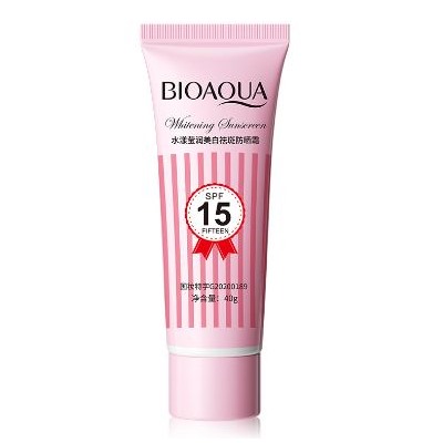 BIOAQUA Крем солнцезащитный для лица и тела, осветляющий , SPF 15+, PA+, 40г